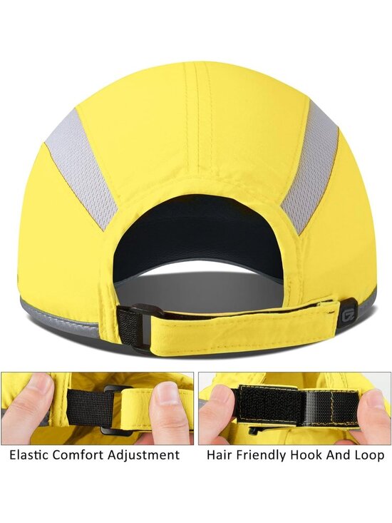 〽️Women Yellow Reflective Folding Hat Design UPF 50+ Sun Protection Sport Hats main image 4